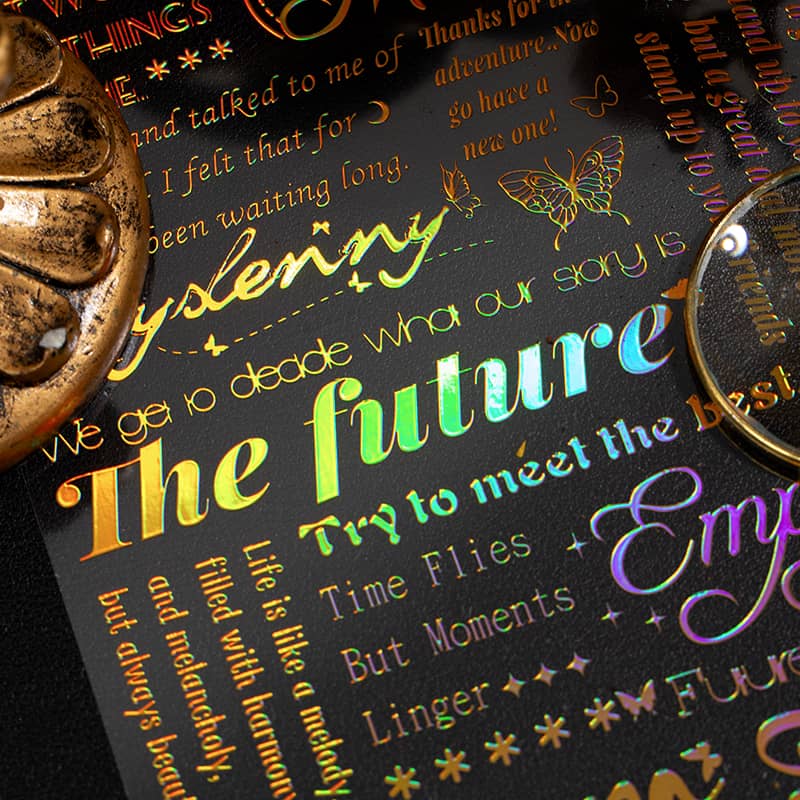 Autocollants de texte transparents pour scrapbooking