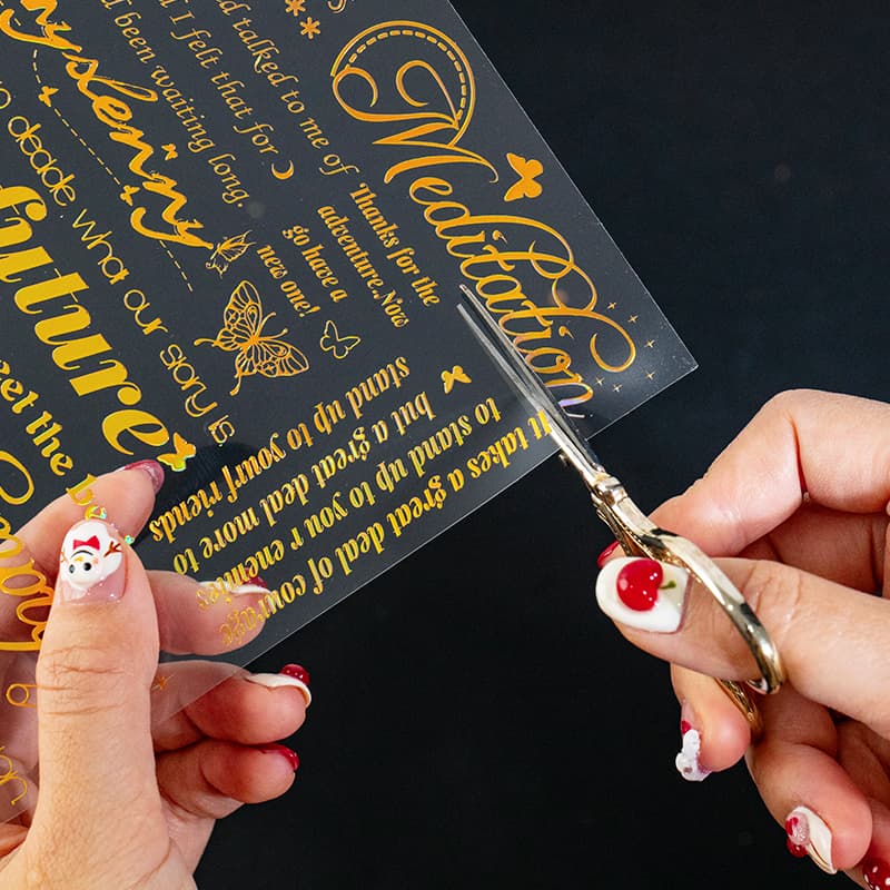 Autocollants de texte transparents pour scrapbooking