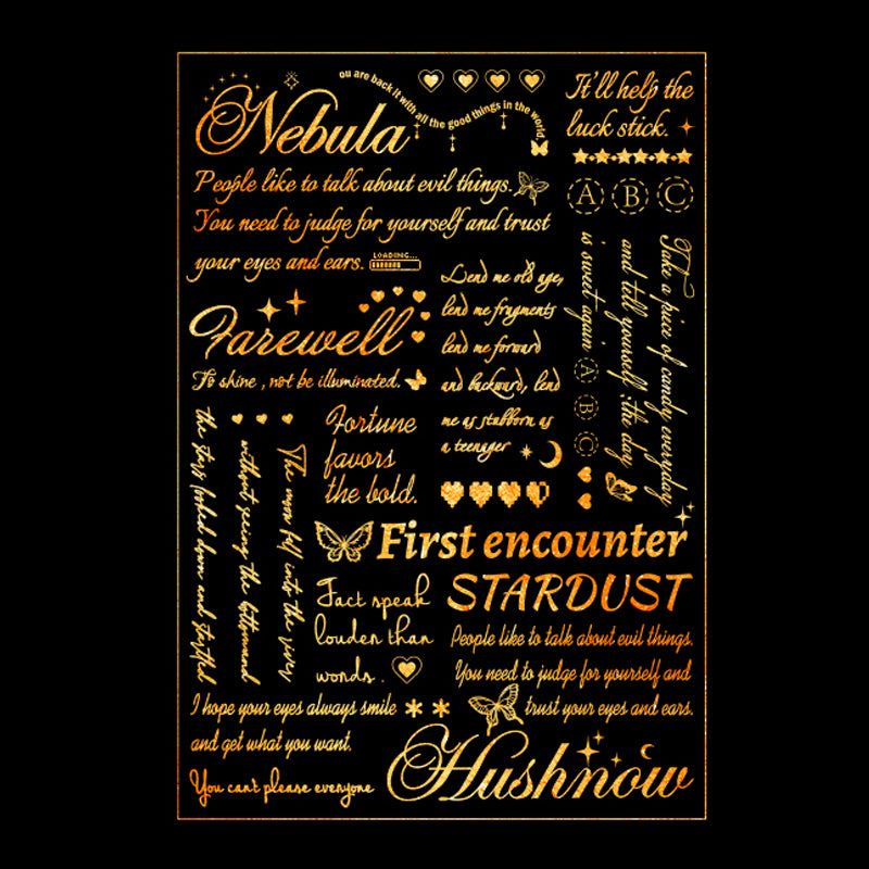 Autocollants de texte transparents pour scrapbooking