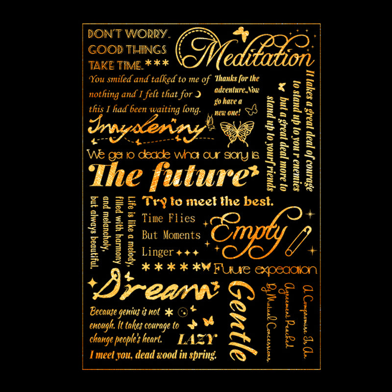 Autocollants de texte transparents pour scrapbooking