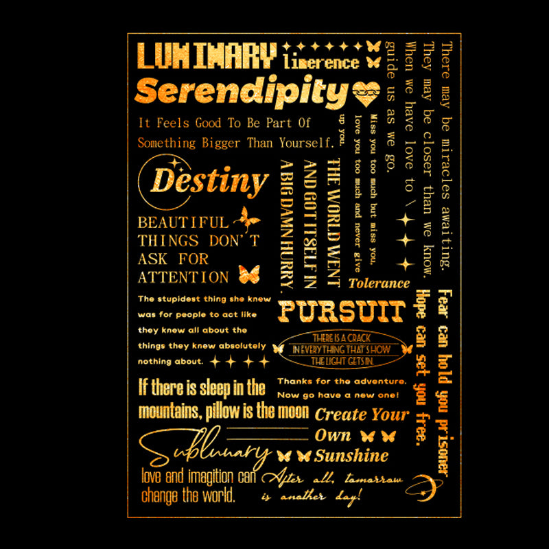 Autocollants de texte transparents pour scrapbooking