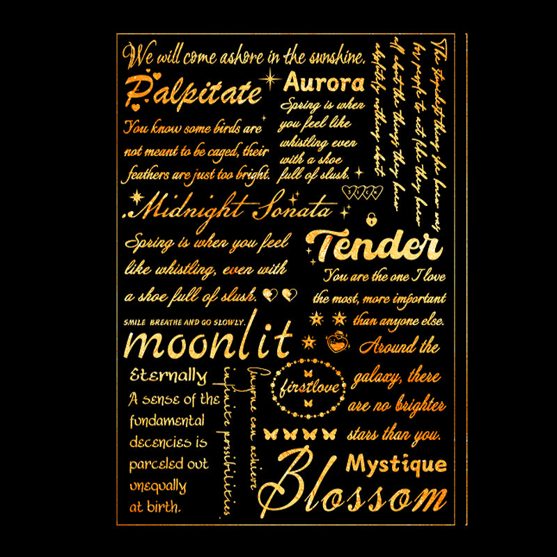 Autocollants de texte transparents pour scrapbooking