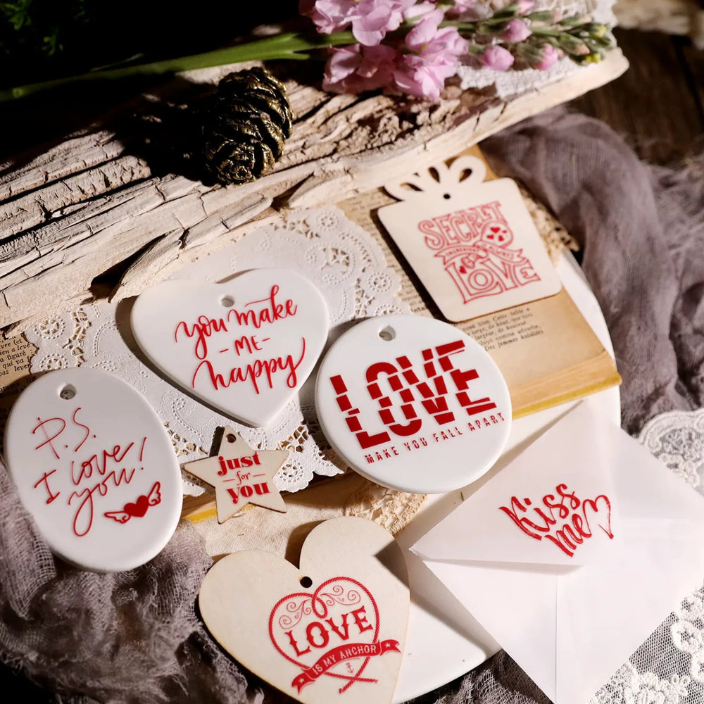 Valentinstag Kristall-Transferaufkleber | für Tassen, Karten & Geschenke