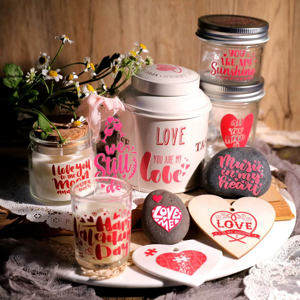 Valentinstag Kristall-Transferaufkleber | für Tassen, Karten & Geschenke