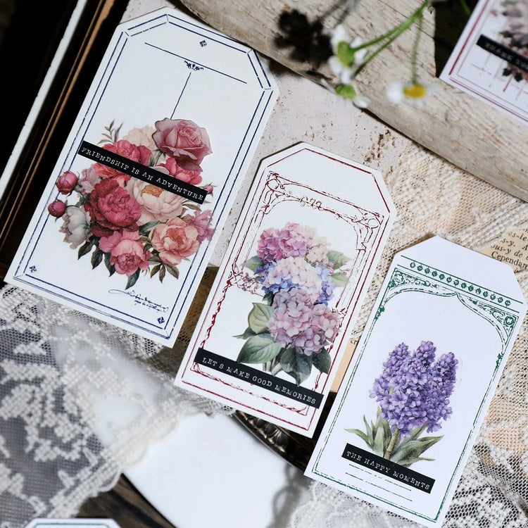 Vellum Floral Stickers – Botanical Sticker Pack Iris, Peony
