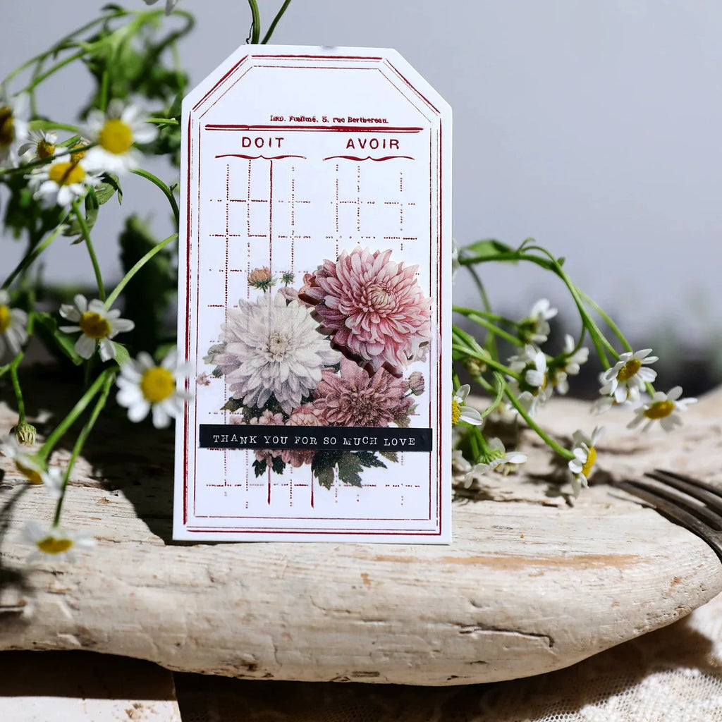 Vellum Floral Stickers – Botanical Sticker Pack Iris, Peony