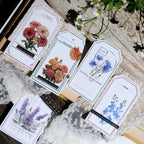 Vellum Floral Stickers – Botanical Sticker Pack Iris, Peony