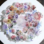 Vellum Floral Stickers – Botanical Sticker Pack Iris, Peony