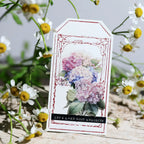 Vellum Floral Stickers – Botanical Sticker Pack Iris, Peony