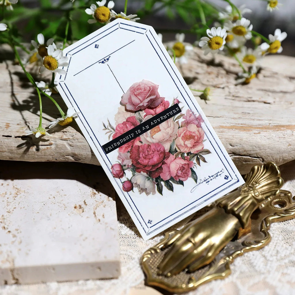 Vellum Floral Stickers – Botanical Sticker Pack Iris, Peony