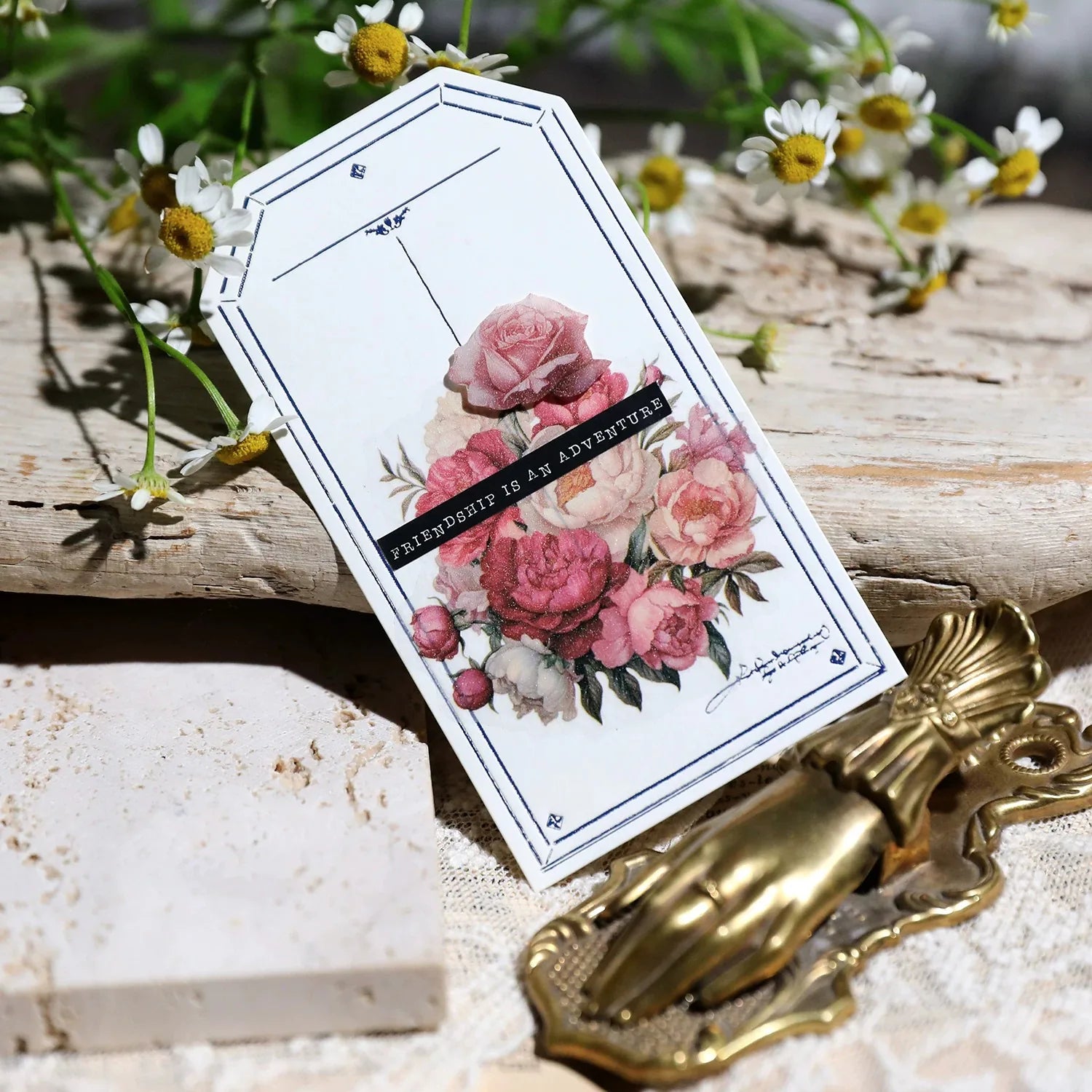 Vellum Floral Stickers – Botanical Sticker Pack Iris, Peony