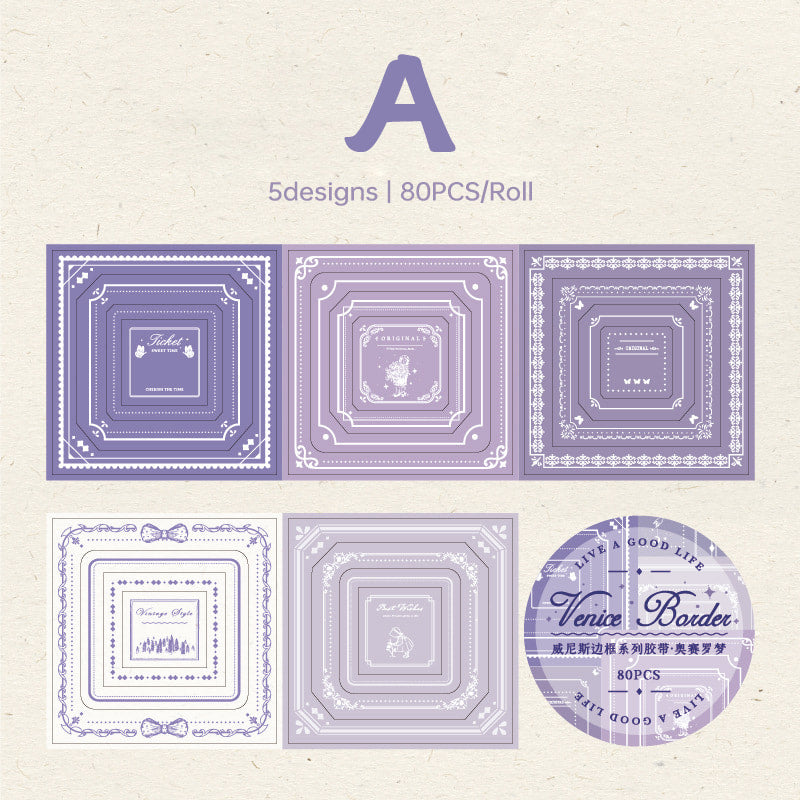 Vintage Venetian Border Washi Tape For Scrapbooking And Journals