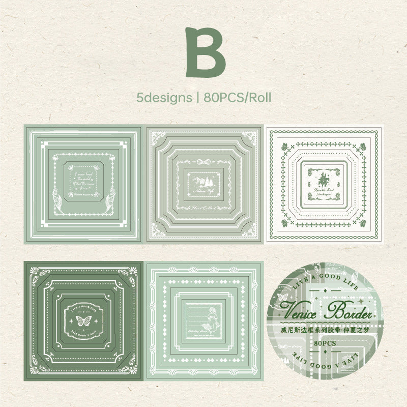 Vintage Venetian Border Washi Tape For Scrapbooking And Journals