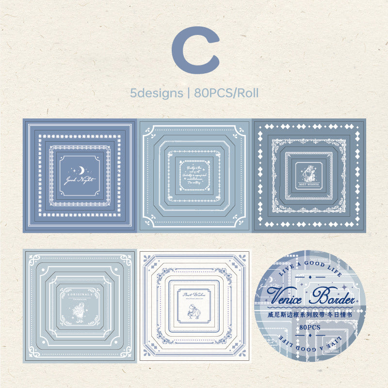 Vintage Venetian Border Washi Tape For Scrapbooking And Journals