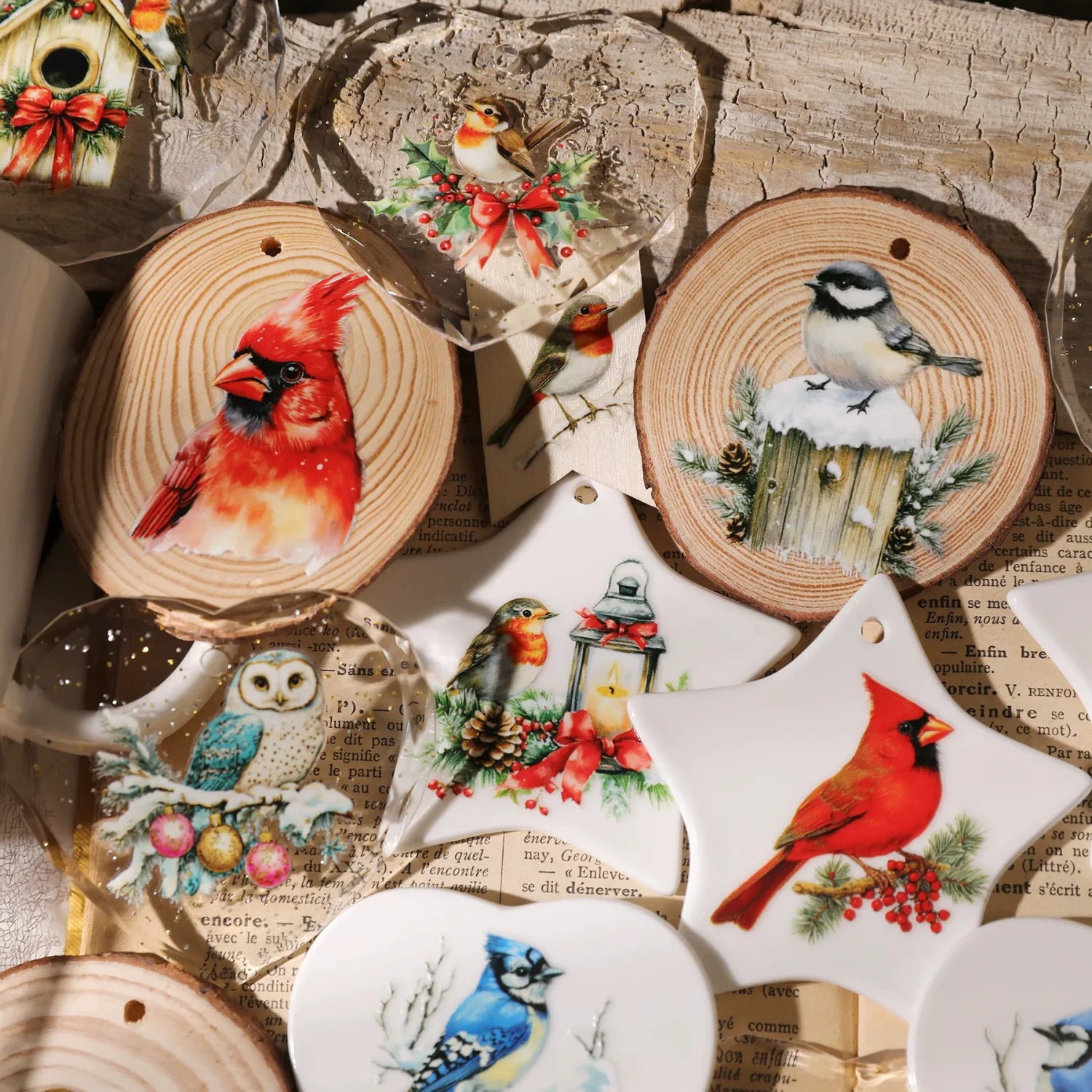 Vintage Aesthetic Bird Transfer Stickers