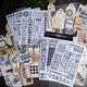 Vintage Alphabet & Number Rub-On Stickers