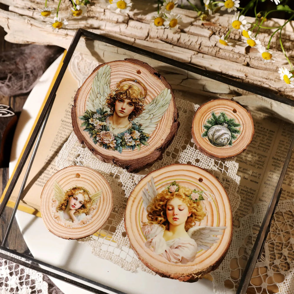 Autocollants de transfert vintage en cristal motif ange pour les loisirs créatifs