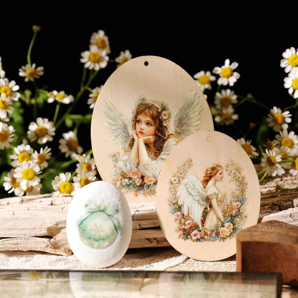 Autocollants de transfert vintage en cristal motif ange pour les loisirs créatifs