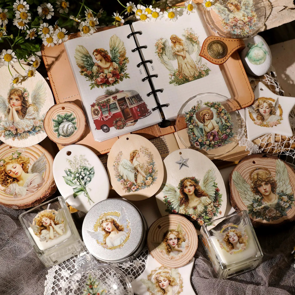 Autocollants de transfert vintage en cristal motif ange pour les loisirs créatifs