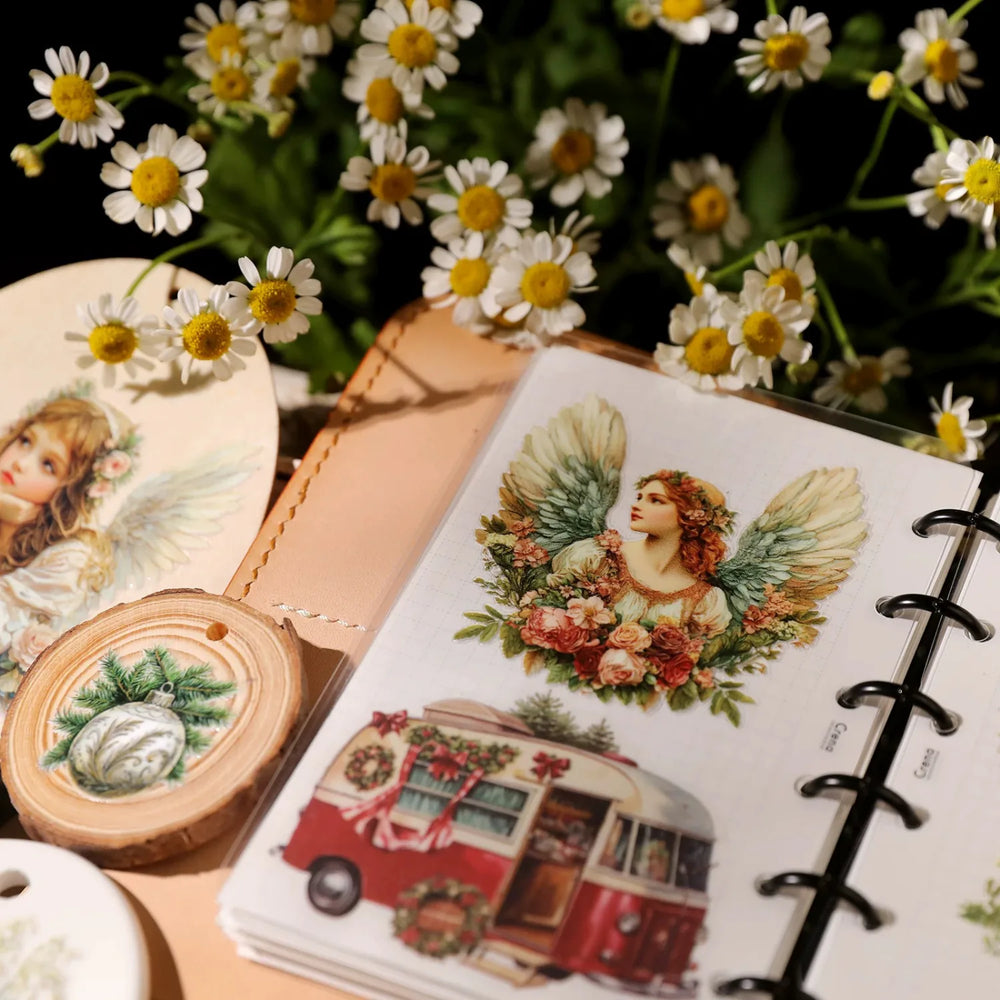 Autocollants de transfert vintage en cristal motif ange pour les loisirs créatifs