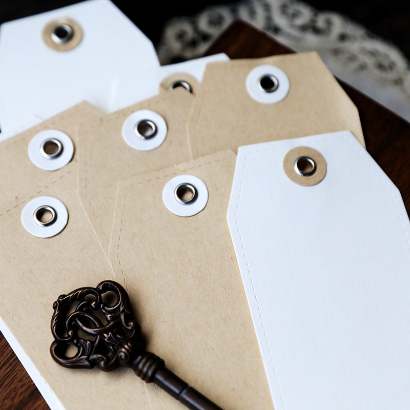 Vintage Eyelet Tags  Blank Hang Tags