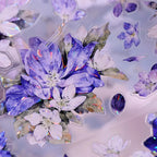 Vintage Blue Purple Floral Die-Cut Washi Tape / PET Tape