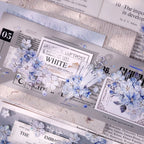 Vintage Blue Sakura Die-Cut Washi & PET Tape