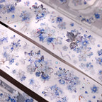 Vintage Blue Sakura Die-Cut Washi & PET Tape