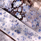 Vintage Blue Sakura Die-Cut Washi & PET Tape