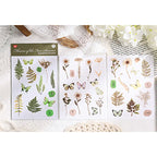 Vintage Botanical & Butterfly Rub-On Stickers
