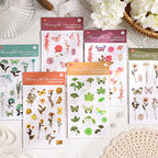 Vintage Botanical & Butterfly Rub-On Stickers