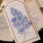 Vintage Botanische Line Art Rub-on Sticker