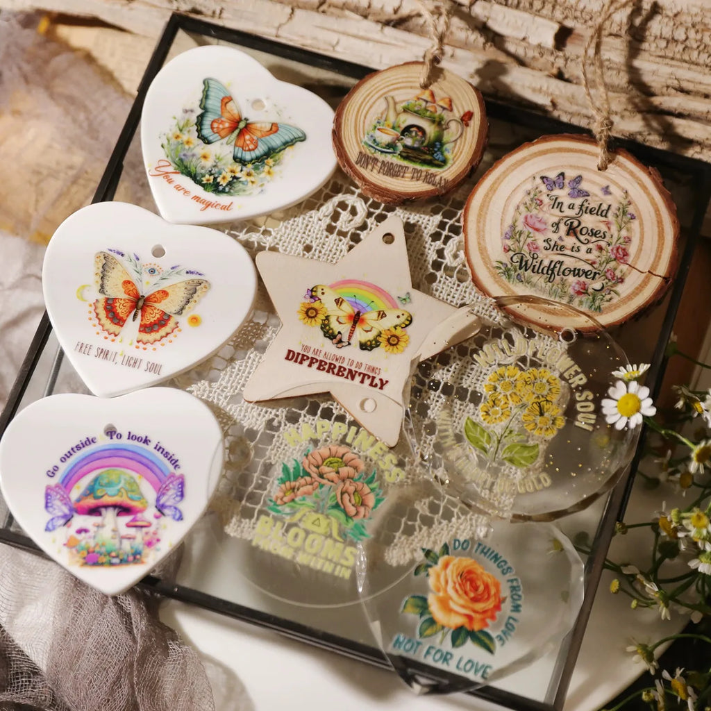Vintage Botanical & Quote Transfer Stickers