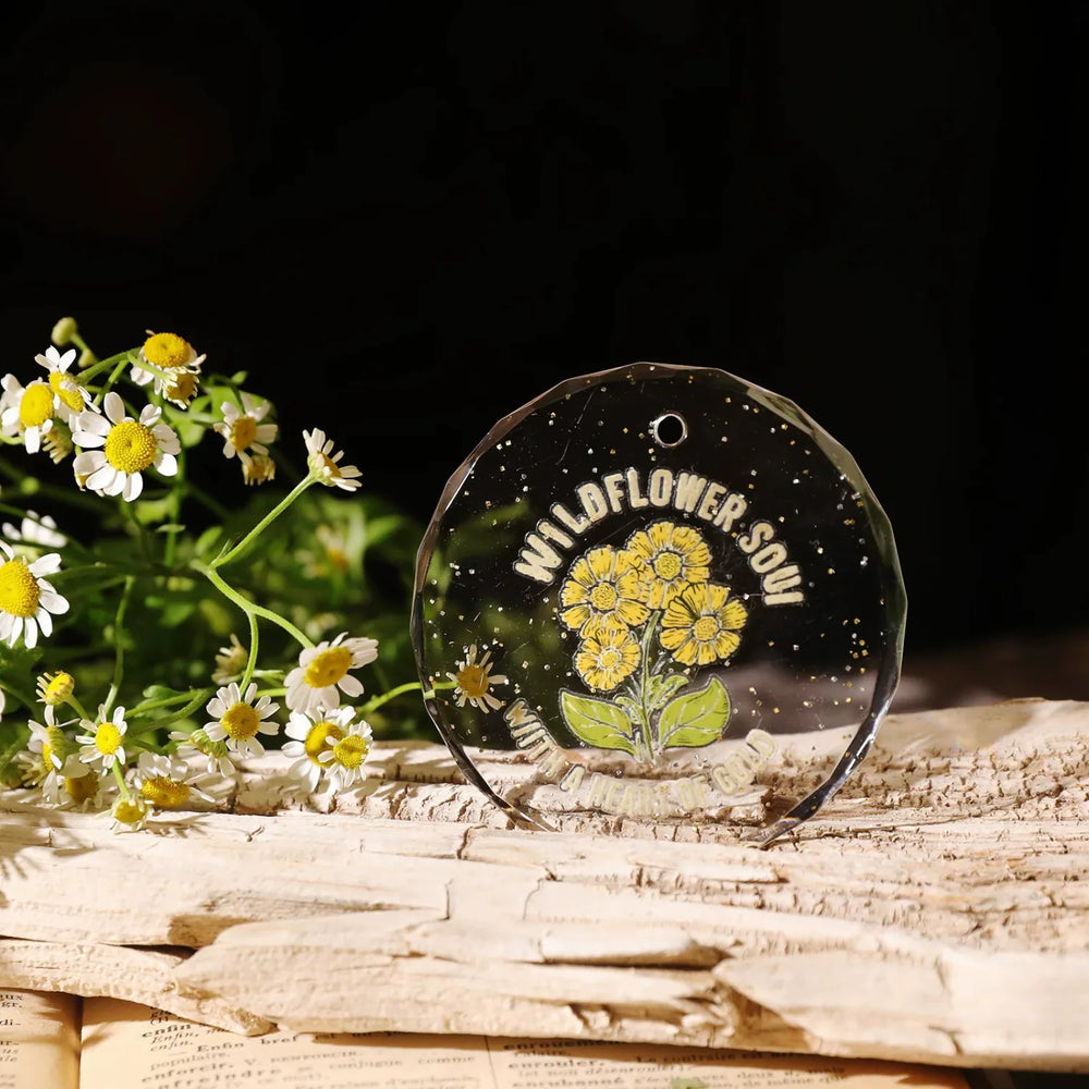 Vintage Botanical & Quote Crystal Transfer Stickers