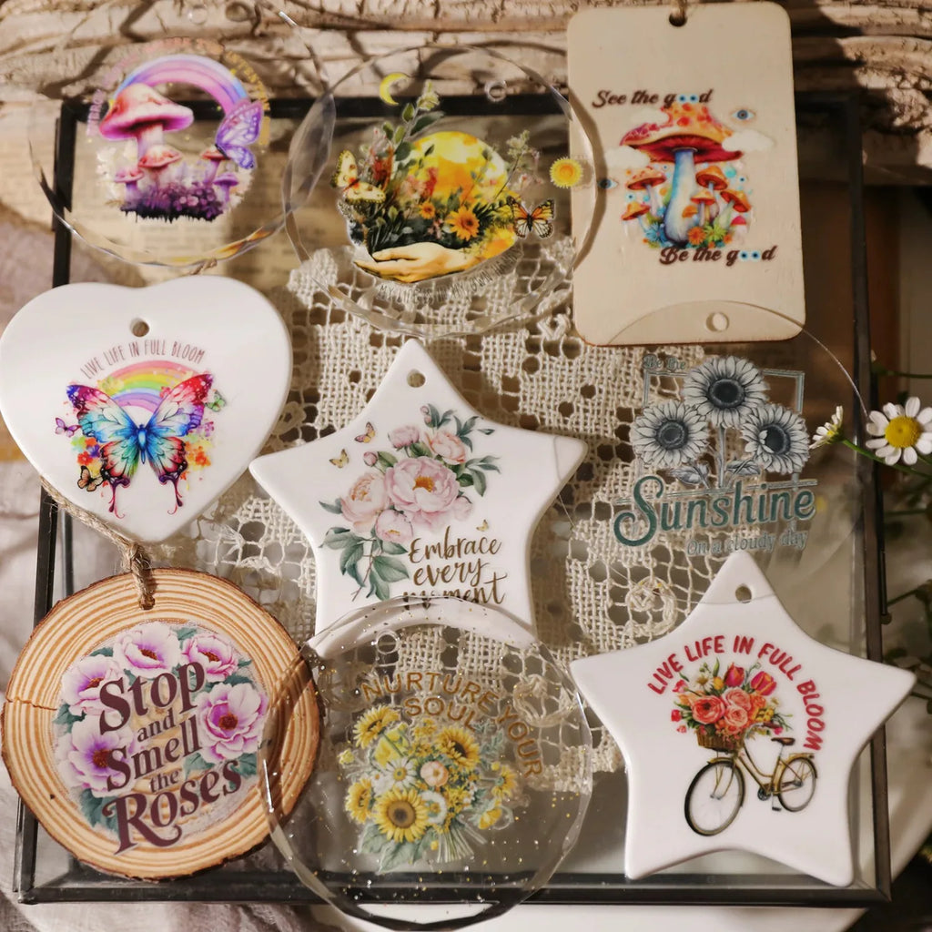 Vintage Botanical & Quote Transfer Stickers