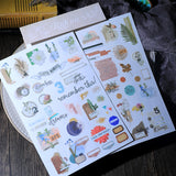 Vintage Botanical Rub-On Stickers Ephemera for Junk Journaling