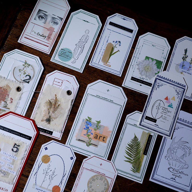 Vintage Botanical Rub-On Stickers Ephemera for Junk Journaling