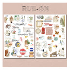 Vintage Botanical Rub-On Stickers Ephemera for Junk Journaling