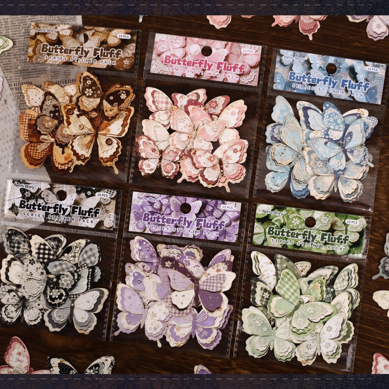 Vintage Butterfly Stickers
