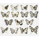Autocollants papillon vintage