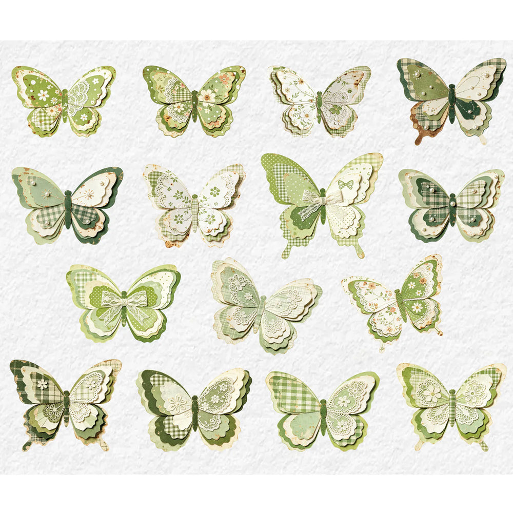 Autocollants papillon vintage