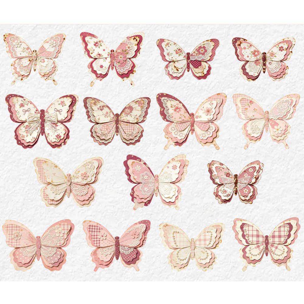 Autocollants papillon vintage