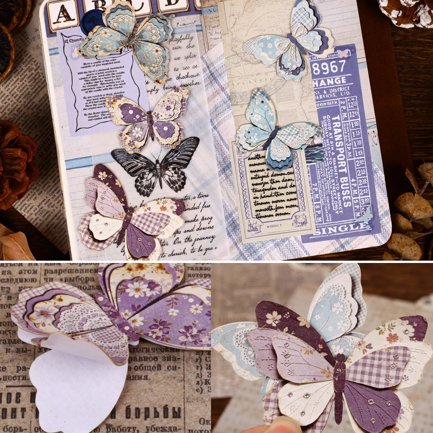 Vintage Butterfly Stickers