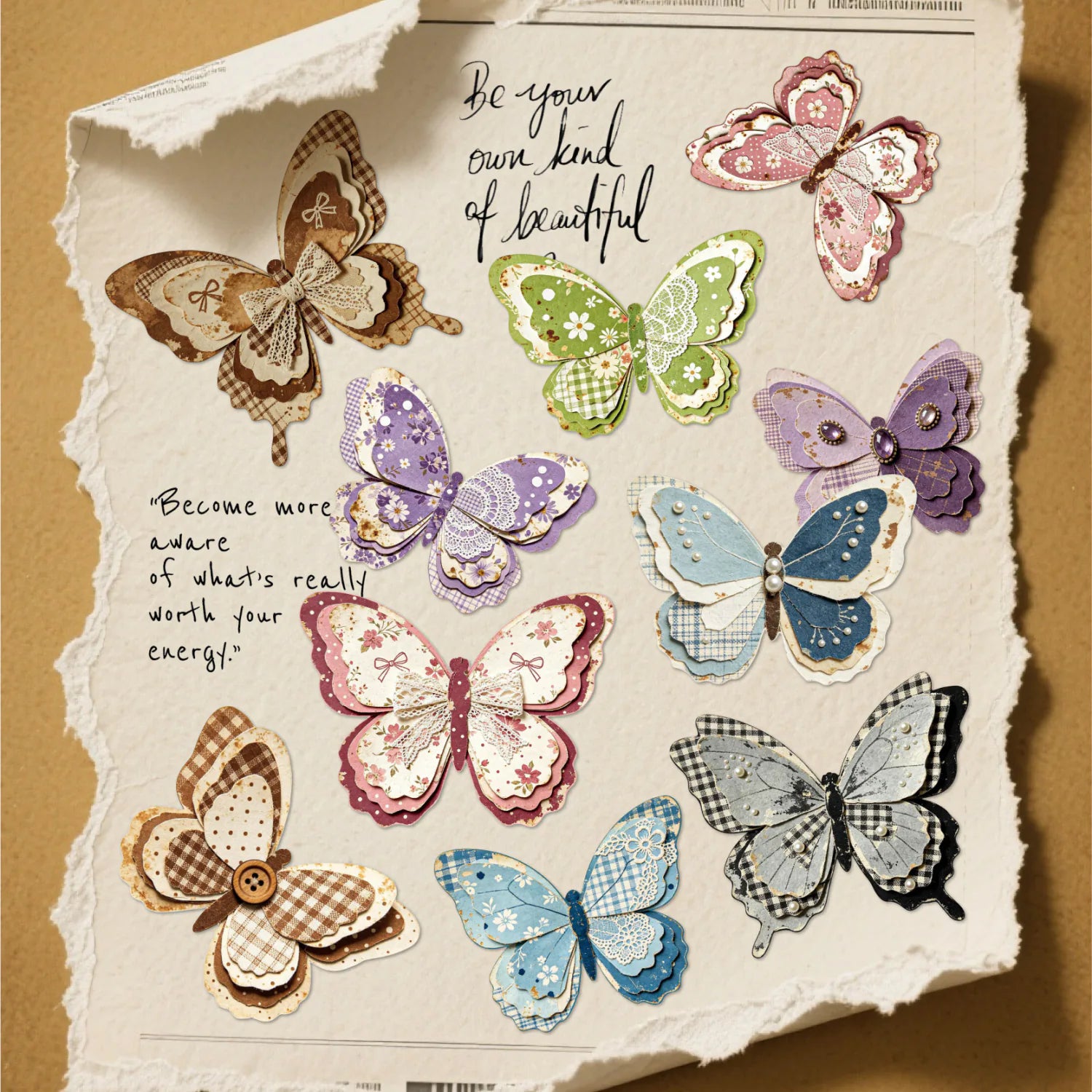 Vintage Butterfly Stickers