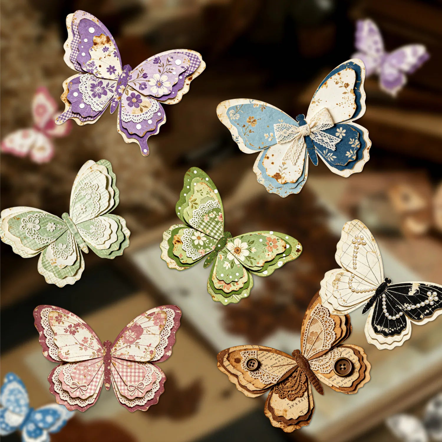 Vintage Butterfly Stickers