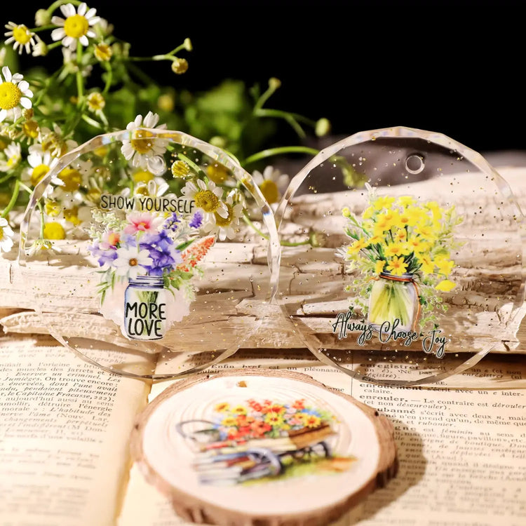 Vintage Butterfly Waterproof Transfer Stickers | Crystal Clear Cup Decals