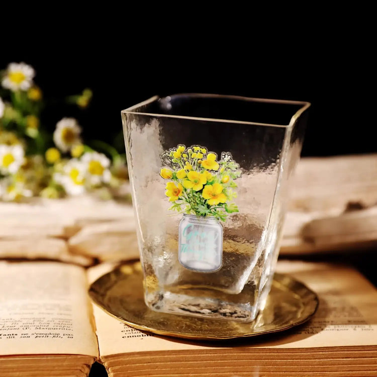 Vintage Butterfly Waterproof Transfer Stickers | Crystal Clear Cup Decals