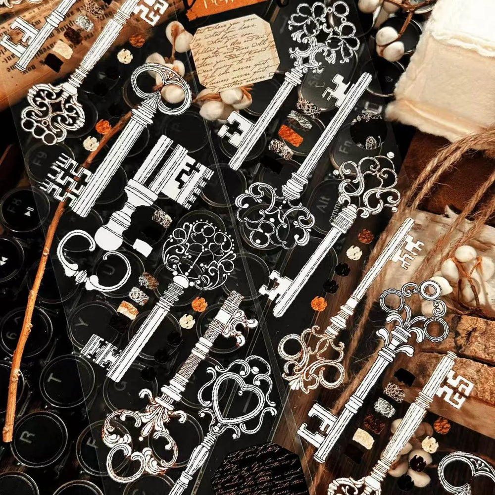 Vintage Camera & Gramophone PET Washi Tape | Retro Journaling Ephemera