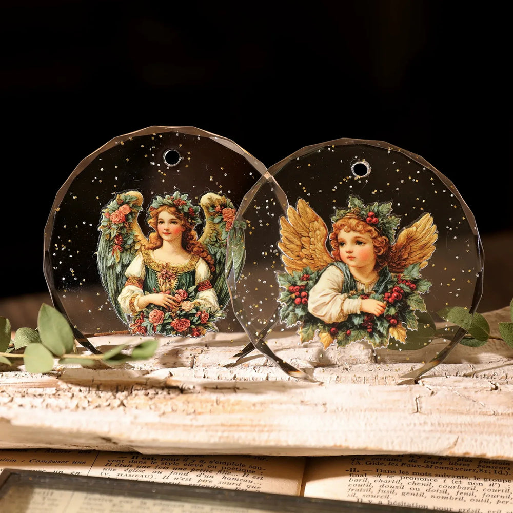 Vintage Christmas Angel UV DTF Transfer Stickers