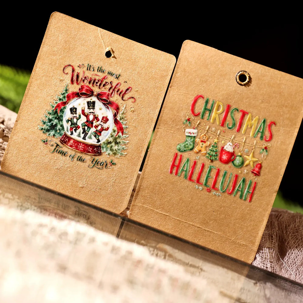 Vintage Christmas Postage Stamp Transfers Stickers